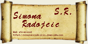 Simona Radojčić vizit kartica